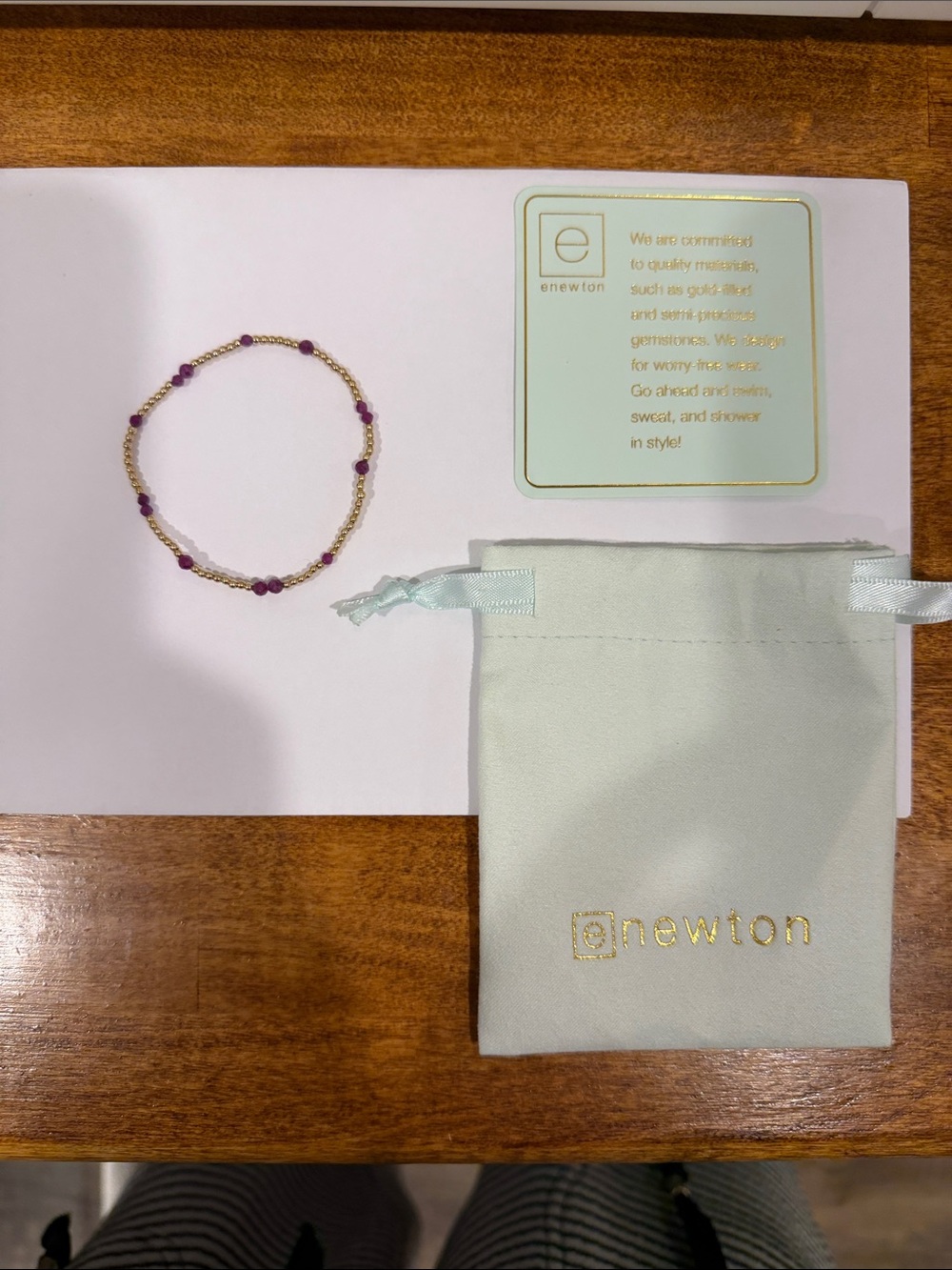 Enewton Ruby & Gold Filled Stretch Bracelet - Picture 2 of 3
